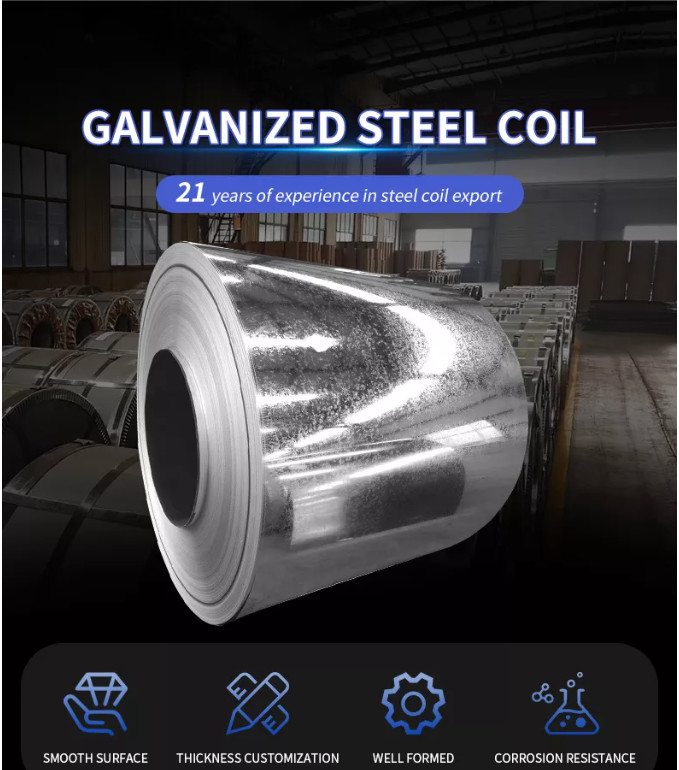 Hot Dipped Galvanized Steel Coil DX51D Z275 Z350 Cold Rolled GL Steel Coil