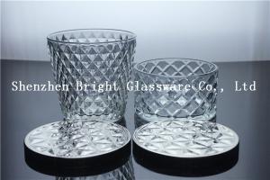 China Luxury Glass Candle Holder with lid, cheap glass water cup on sale