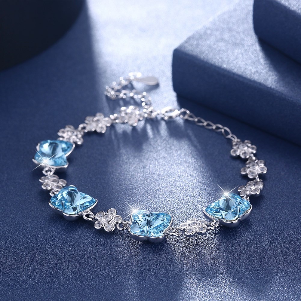 ODM 1.4x1.6cm Sterling Silver Slider Bracelets 3.5'' Cubic Zirconia Bracelets