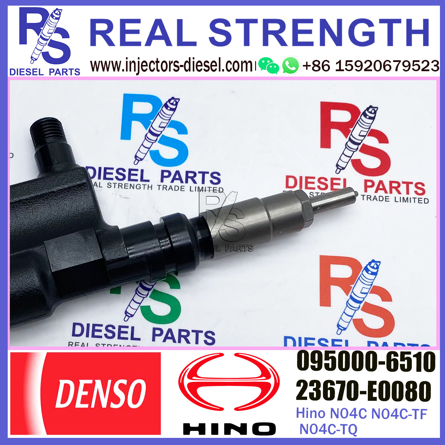 Common Rail Injector 095000-6510 for TOYOTA HINO 23670-79018 23670-78111 23670-E0081 23670-E0082