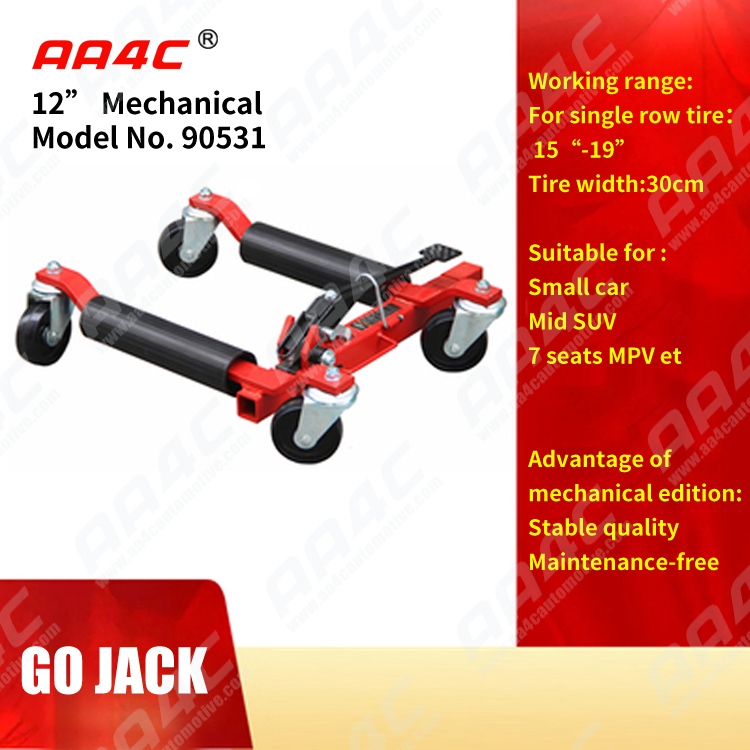 12 inches hydraulic Car Go Jack Car Dolly Car Wheel Moving Dolly Vehicle Positioning Jack 4 wheels dolly