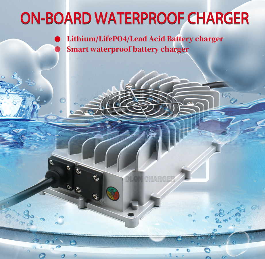 DL-600W IP67 48v 8a 54.6V 8A 58.4v 8amp waterproof battery charger for lithium / lifepo4 / lead acid battereis