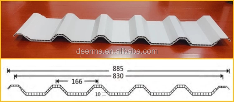 Customized Plastic Roof Tile Machine 350kg/h - 400kg/h Roofing Sheet Making Machine