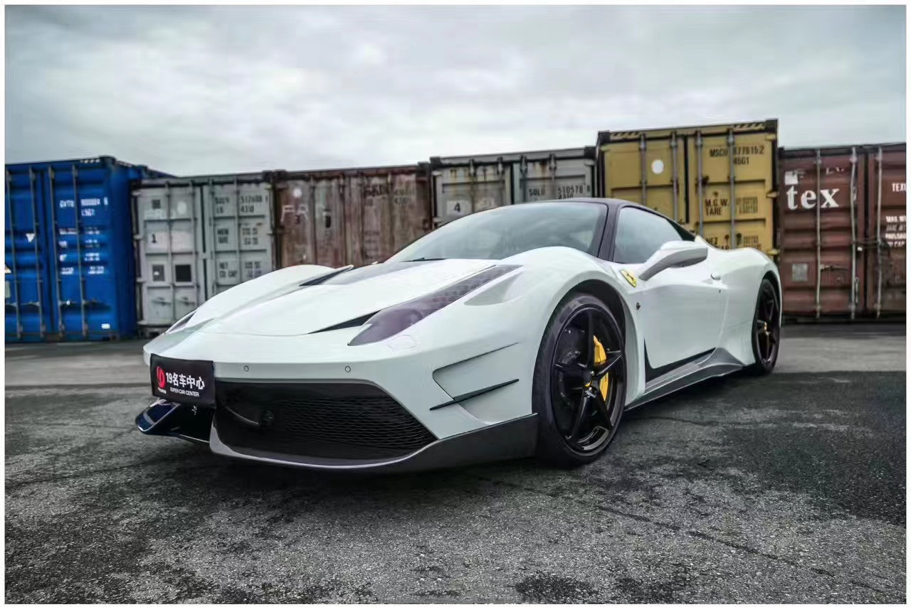 Auto Parts ForFerrari 458 Body Kit 458 Upgraded Misha Style Front and Rear Bumper Side Skirt Hood Spoiler Body Kit