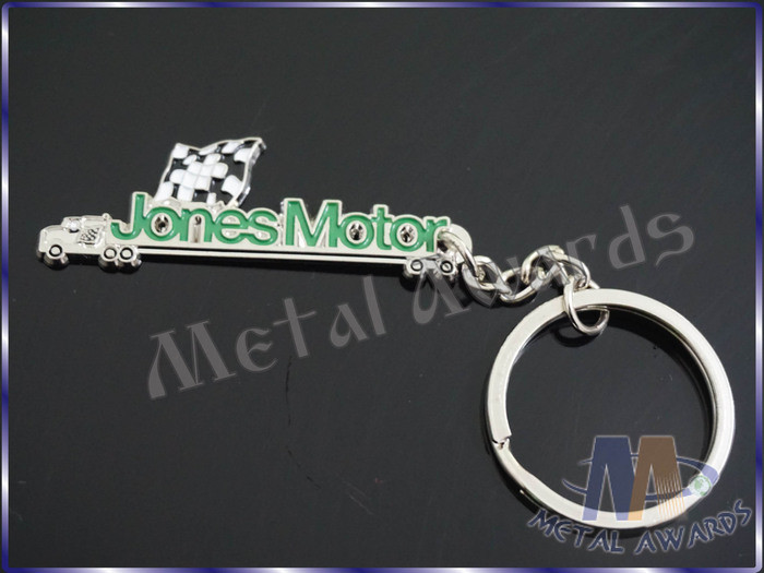 High End Engraved Car Shaped Keychain , Glow In The Dark Keyring Anti Rust