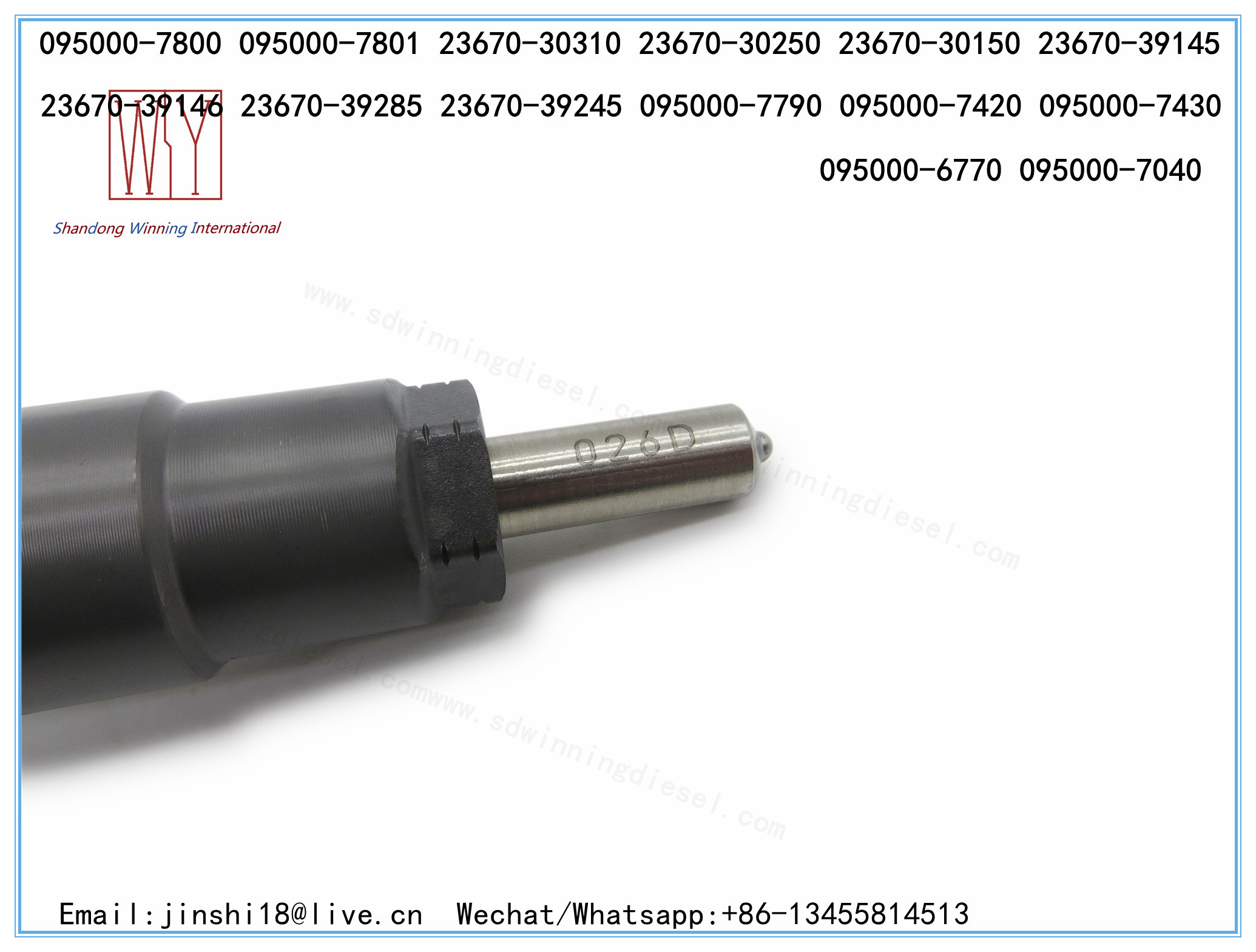 DENSO GENUINE AND BRAND NEW DIESEL FUEL INJECTOR 095000-7800, 095000-7801, 23670-30310, 23670-30250, 23670-30150, 23670-