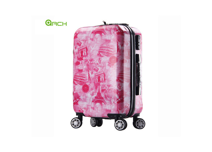 Printing ABS PC Aluminum Hard Shell Luggage Scratch Resistant