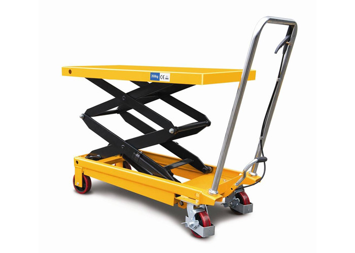 Steel Foot Pump Hydraulic Lift Table , Durable Movable Double Scissor Lift