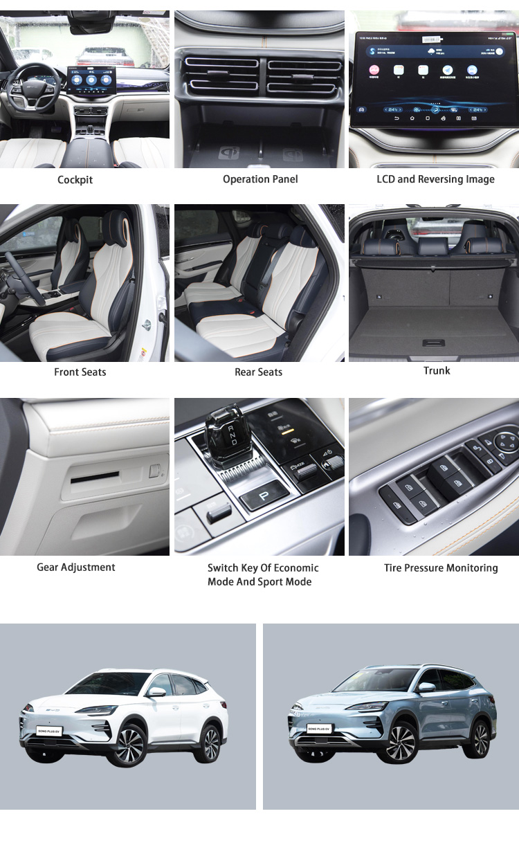 Safety Compact Fully Electric SUV 150kw / 160kw Max Power BYD Song 2023