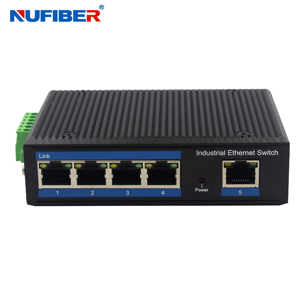 High-Performance Unmanaged Industrial Switch with 5 Port 10/100/1000Mbps RJ45 and LED Indicators