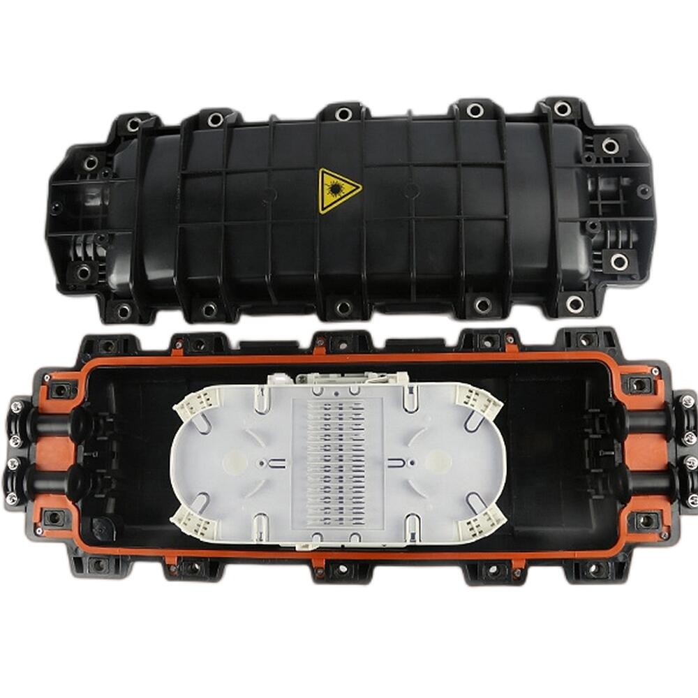 144 Core Horizontal Fiber Optical Cable Splice Closure 2in 2out Inline Closure