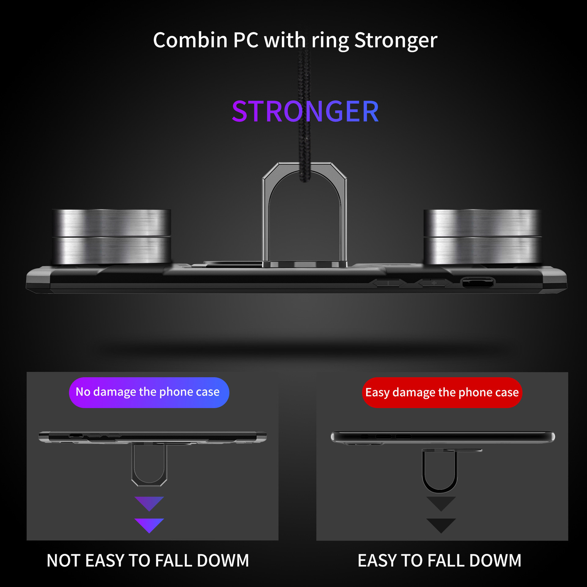 Heavy Duty Hybrid Protective Case Corners Protection Shell Stand