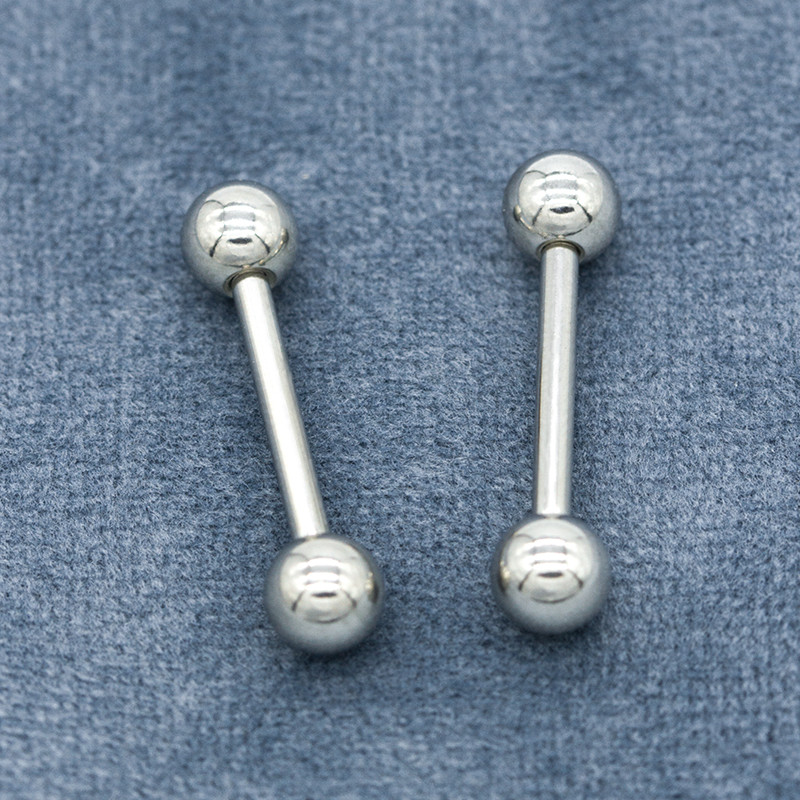 13mm Straight Barbell Nipple Piercing Jewelry 14G 316 Stainless Steel