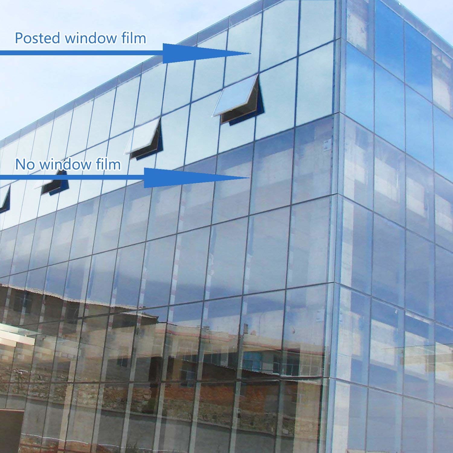 Heat Control One Way Window Film 97% UV Rejection 0.15mm Thick Tint Mirror Effect