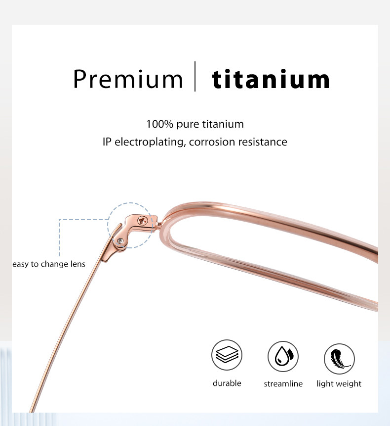 Optical Lens Acetate Titanium Glasses Customizable Box Glasses Frame Universal