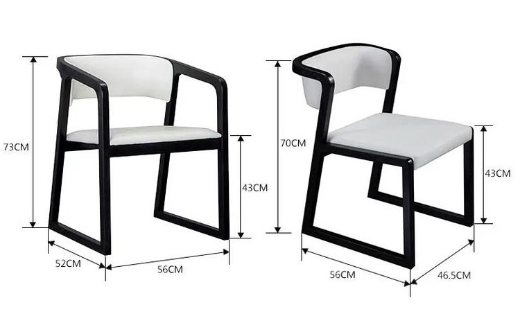 Scandinavian Oak Nordic Wooden Dining Chairs With Arm Home Antique 56x52x73cm