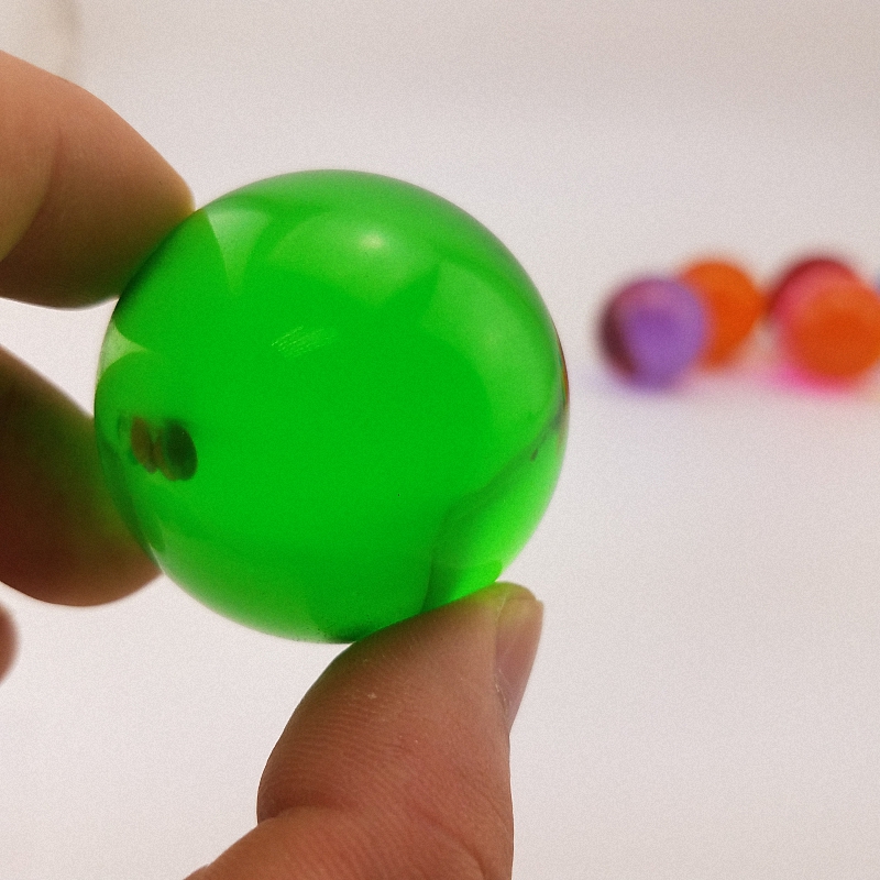 clear transparency colored acrylic ball contact juggling ball
