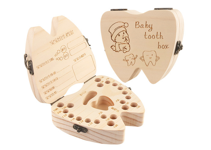 Wooden Baby Keepsake Memory Box Commemorative Preservation Box For Hair Storage