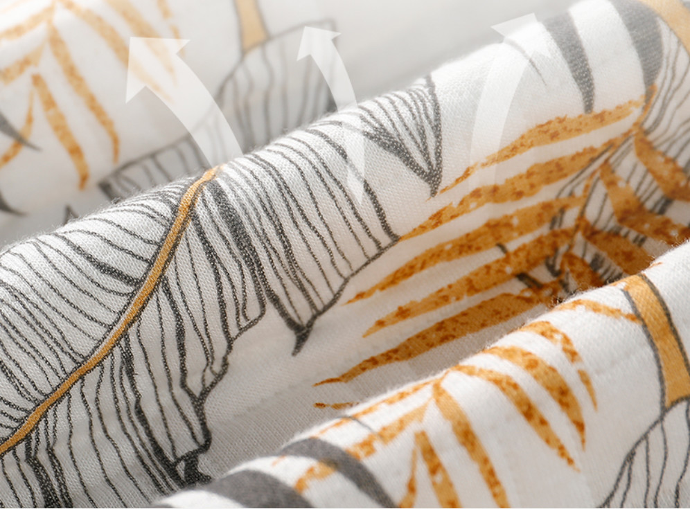 Vivid Pattern 40S 115GSM Muslin Gauze Fabric By The Yard For Children Clothing