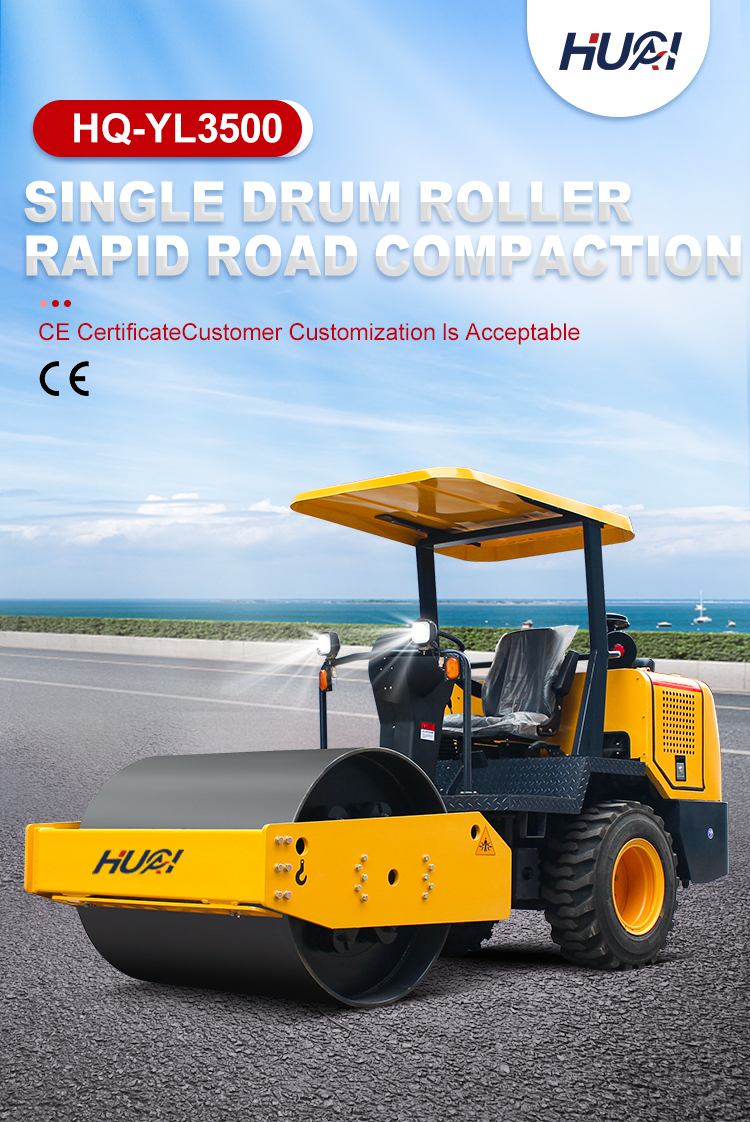 1 Ton 2t 3.5t Road Roller Double Drum Compactor in India for High Operating Efficiency