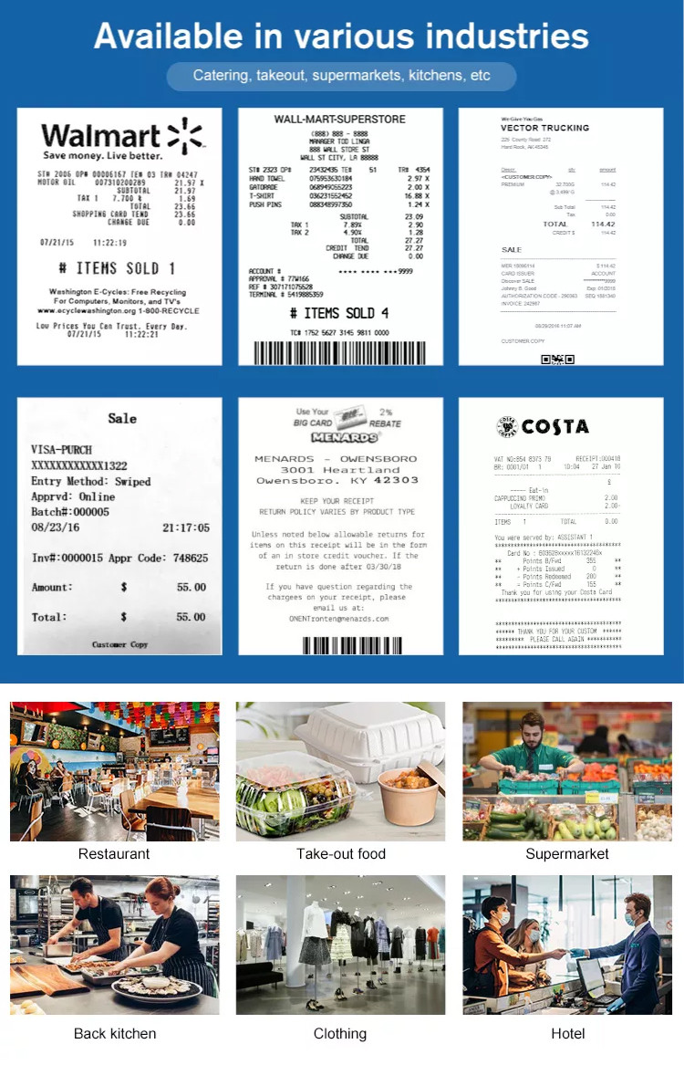 FCC CE POS Reciept Bluetooth Thermal Printer 80mm 203dpi
