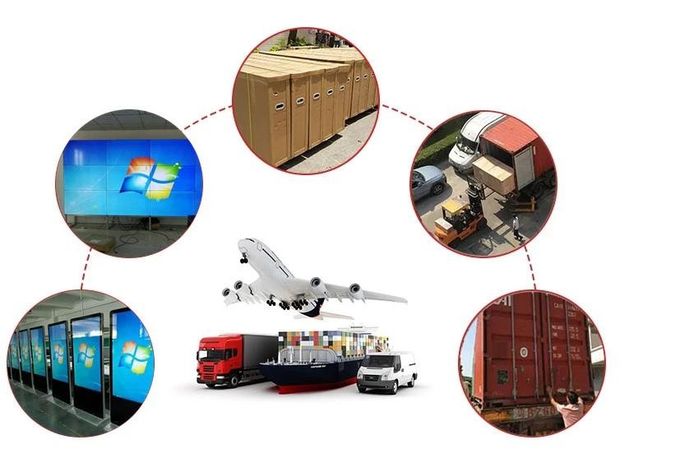 55" LG 3x3 4X4 FHD LCD Advertising Display Panel CCTV System Screens