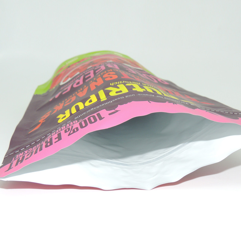 Food Grade 147 Microns Zipper Packaging Pouch For Bun