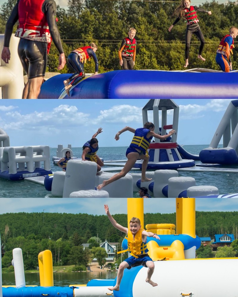 THE AQUA PARK pistas Acuaticas Inflables de Obstaculos inflatable water float floating water ers park