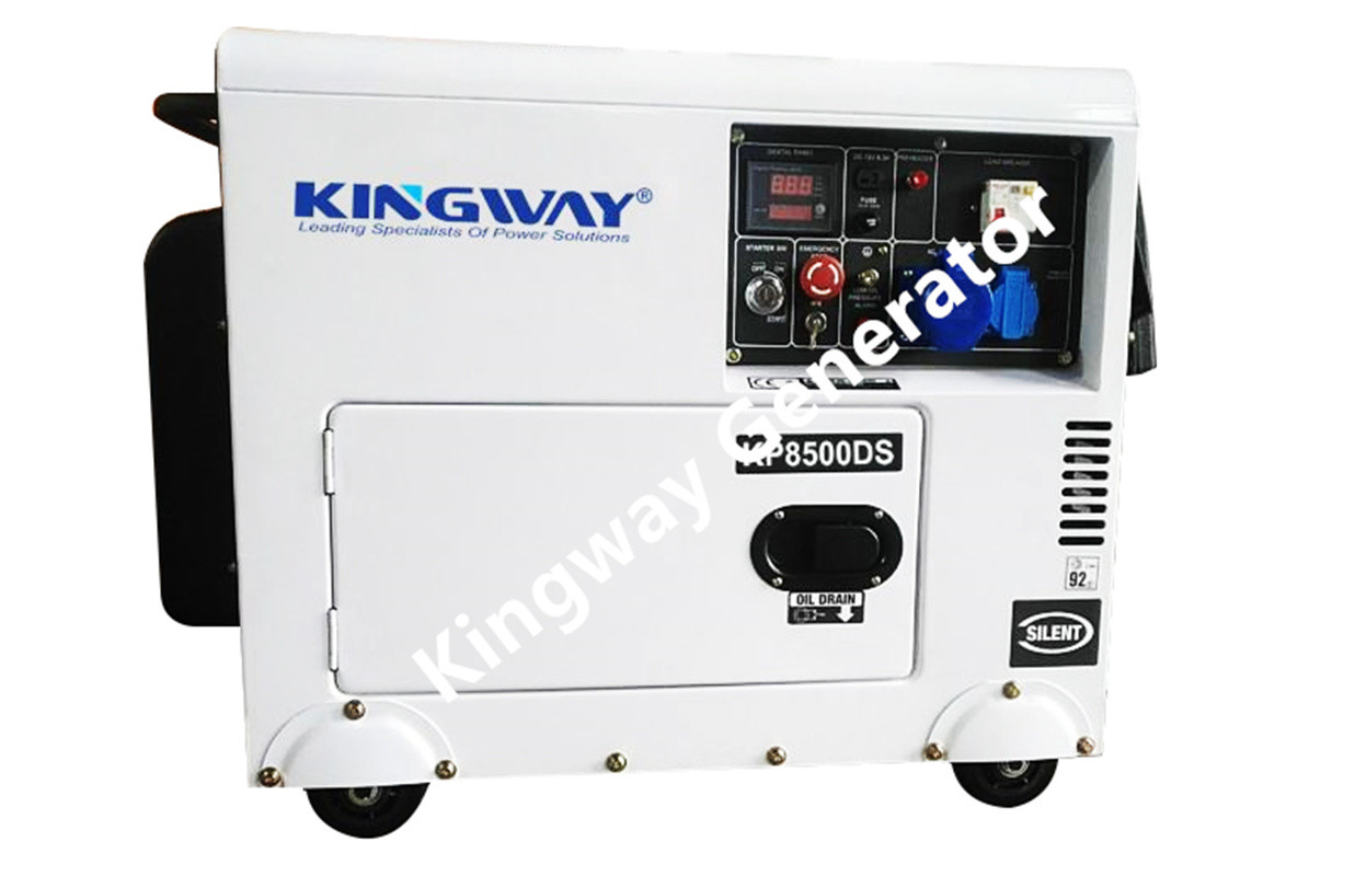 Mobile Silent Portable Generator , 6KW Diesel Generator Backup Power
