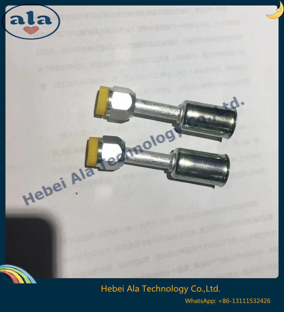 #6 #8 #10 #12 Al joint with iron jacket ac fitting Female Flare AC hose fitting 180 DEGREE AC Fitting ac hose connector