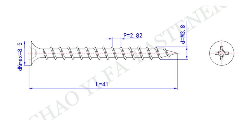 Thread Stainless Steel Drywall Screws Phillips Bugle Head Sharp Point