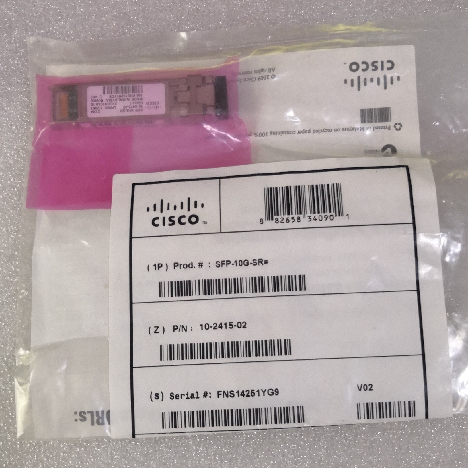 Genuine Cisco QSFP-40G-SR-BD=Original Cisco Optical Transceiver Module