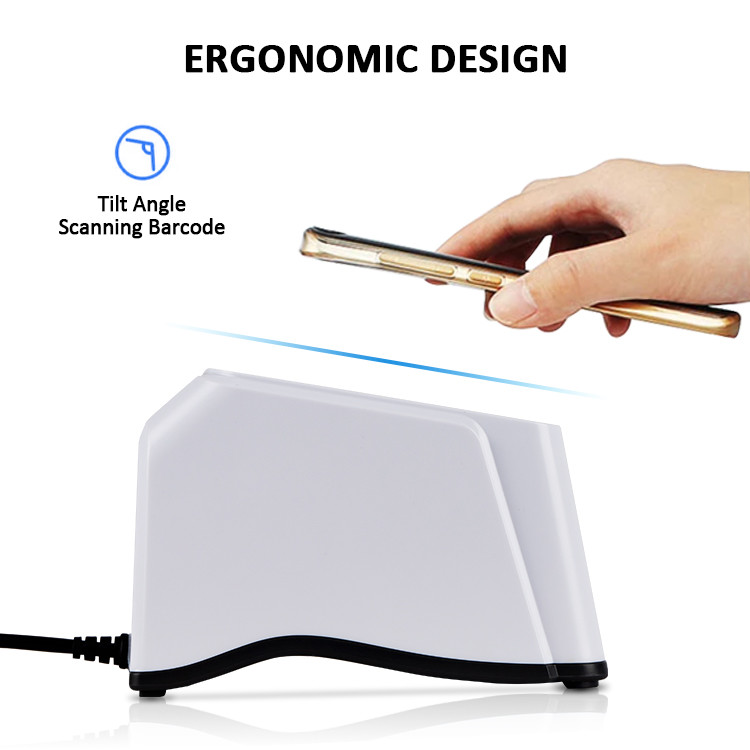 Mobile E Payment QR Code Scanner 2D CMOS Desktop Barcode Scanner For Supermarket