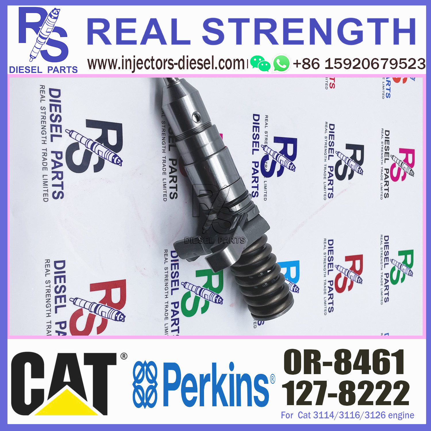0R-8461 Diesel fuel injector excavator spare parts 127-8222 0R-8461 for 3114 3116 diesel injector nozzle