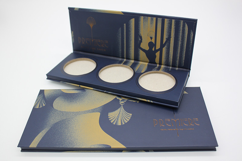 Paper Empty Small Magnetic Makeup Palette Laminated With Sleeve