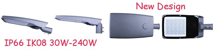 305v Ac90 Casting Aluminum 60w Led Street Light Housing Tempered Glass