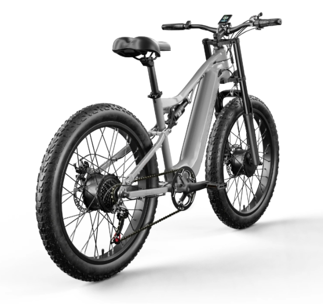 Full Suspension Electric Mountain Bike 48V 1000W 17.5Ah Hidden Lithium Battery Power