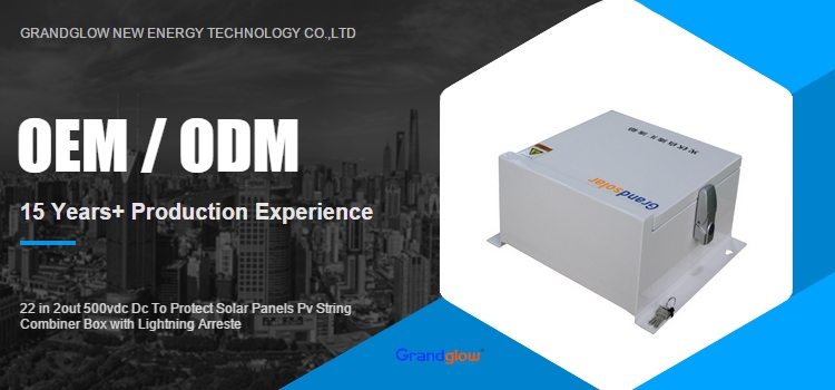 22 in 2out 500vdc Dc To Protect Solar Panels Pv String Combiner Box with Lightning Arreste