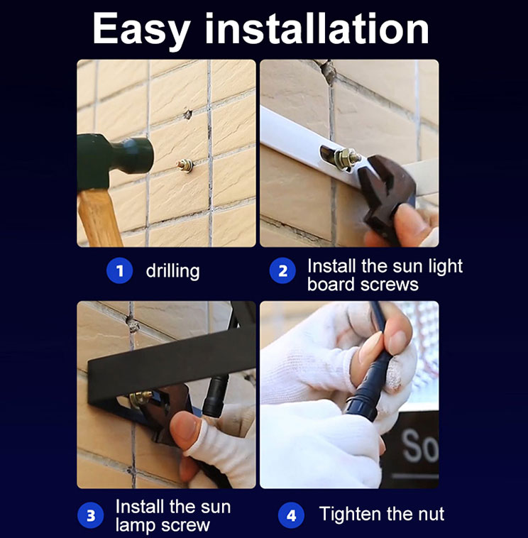 LED solar flood light outdoor