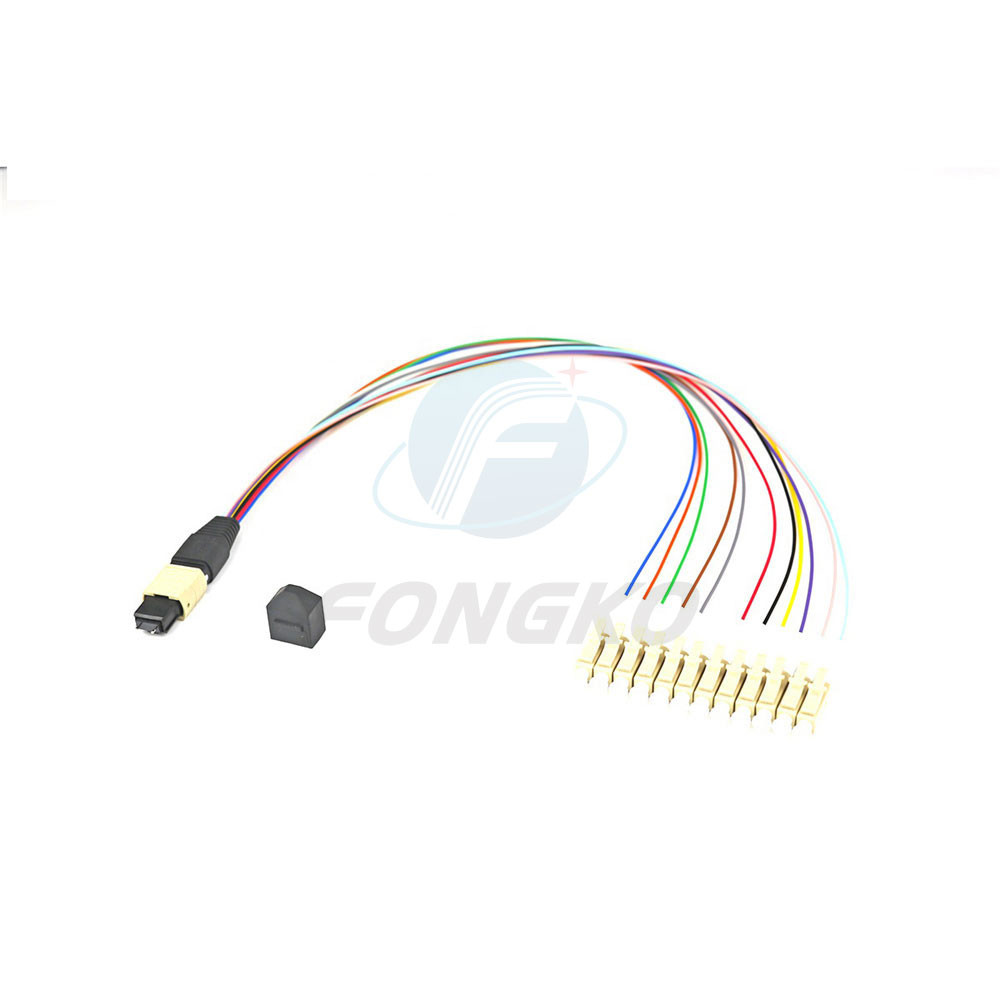 Cassette Module Fanout Pigtail Patch Cord 12 Fiber MPO To LC Connector