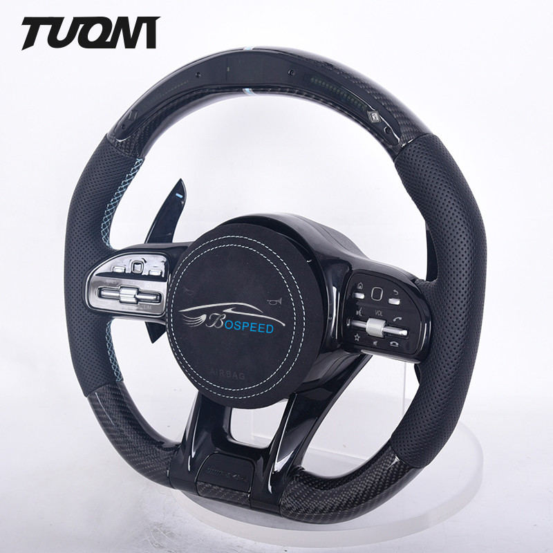 Mercedes Benz Carbon Fiber Steering Wheel Ergonomic 350mm