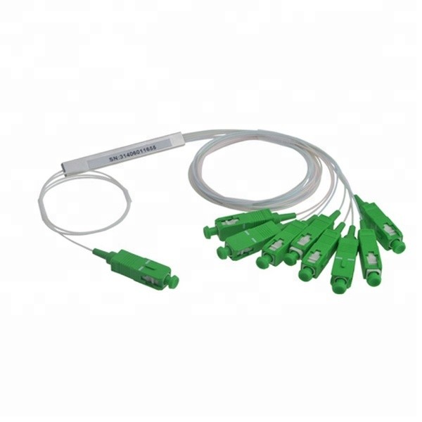SC APC UPC Fiber Optic PLC Splitter , 1x8 1x16 Fiber Optic Splitter