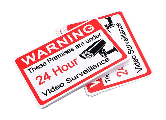 Customized printing outdoor UV resistant warning caution sticker decal
