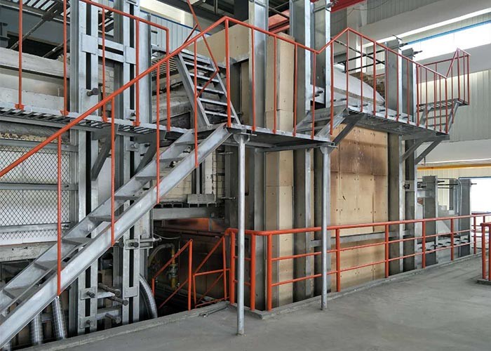 50ton Flint Color Simple Structure End Fired Furance Container Glass Furnace
