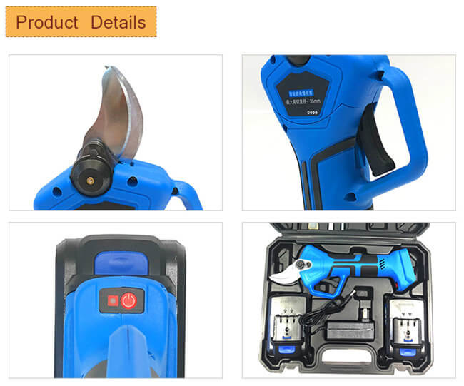 Brushless Electric Pruner Shears Cordless Rechargeable Fruit Tree Branch Cutter Electric