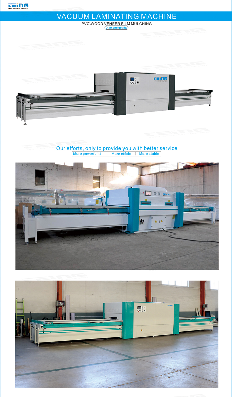 Vacuum Pumping Speed 100m3/h Wood Door PVC Foil Laminating Machine with Hot Vacuum Press