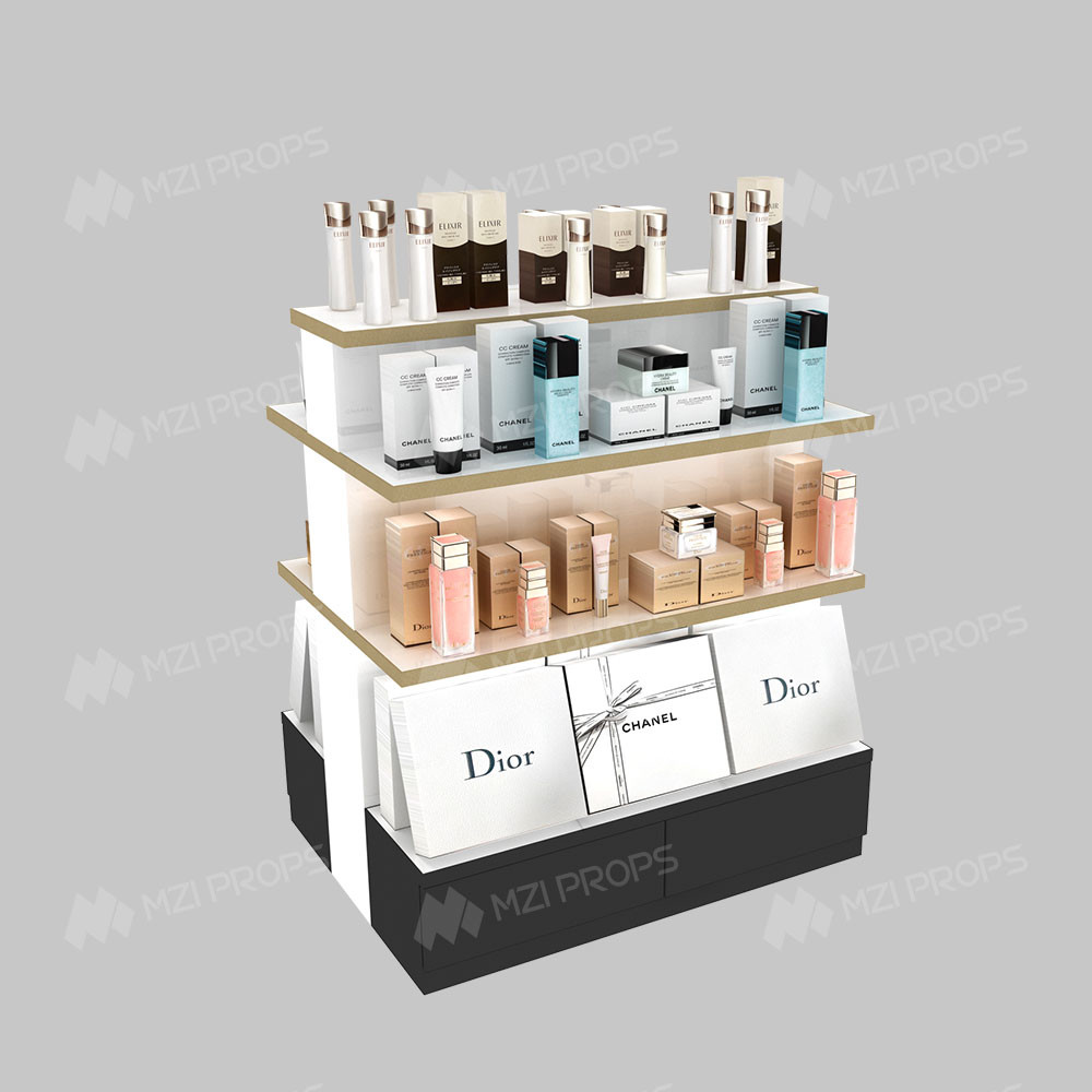 Beauty Display Showcase Premium Promotion Cosmetic Display Rack for Makeup Store Interior Design
