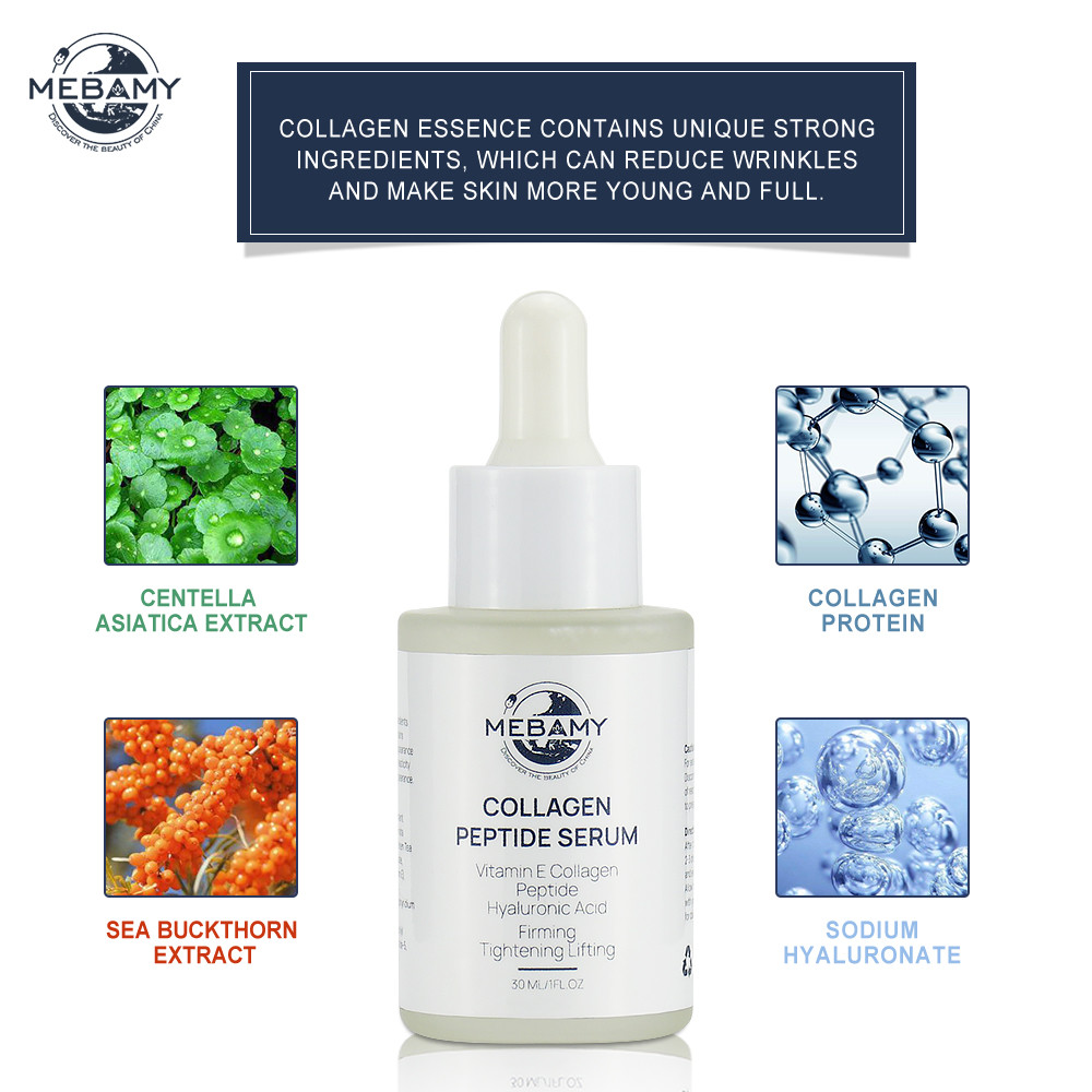 OEM/ODM Wrinkles Moisturizing Whitening Serum Hyaluronic Acid Collagen Anti-aging Moisturizing Facial Collagen Peptide