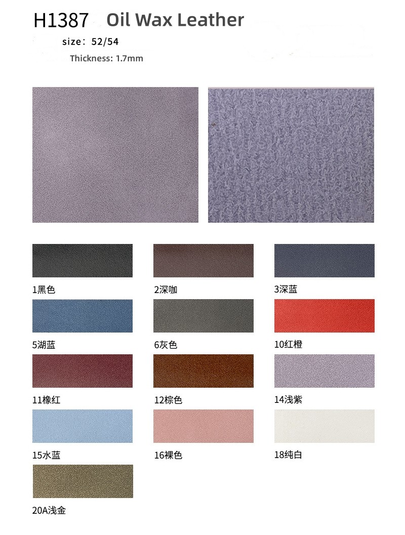 Oil Wax PVC Leather For Bags 1.7mm Thickness Embossed Faux Leather Anti Fouling