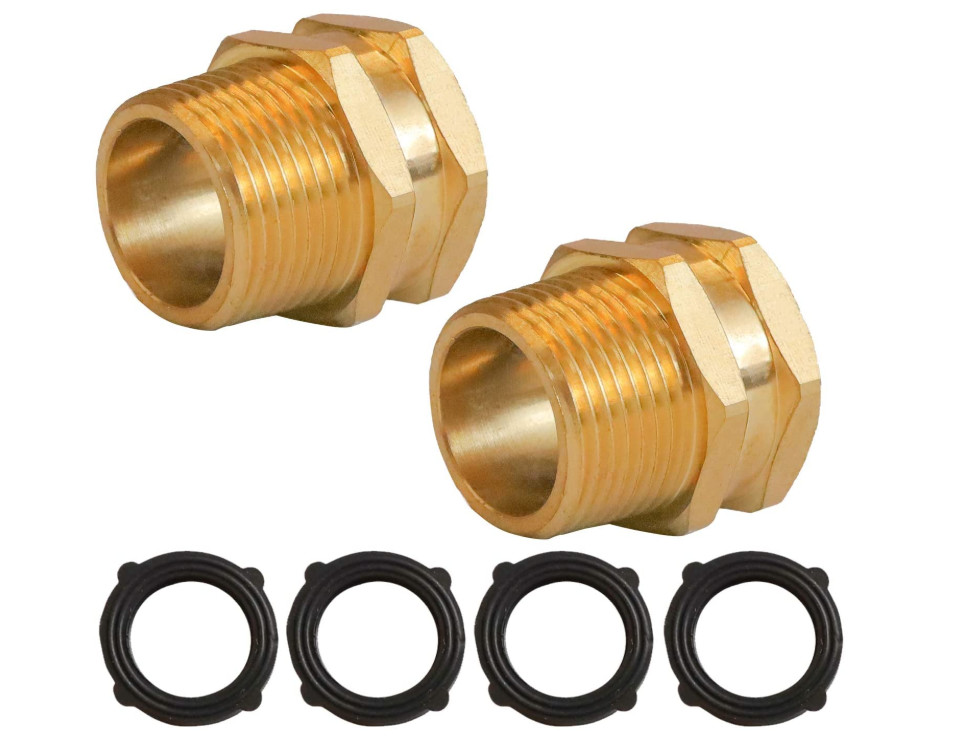 3/4" GHT Female X 3/4" NPT Male GHT To NPT Brass Compression Fitting